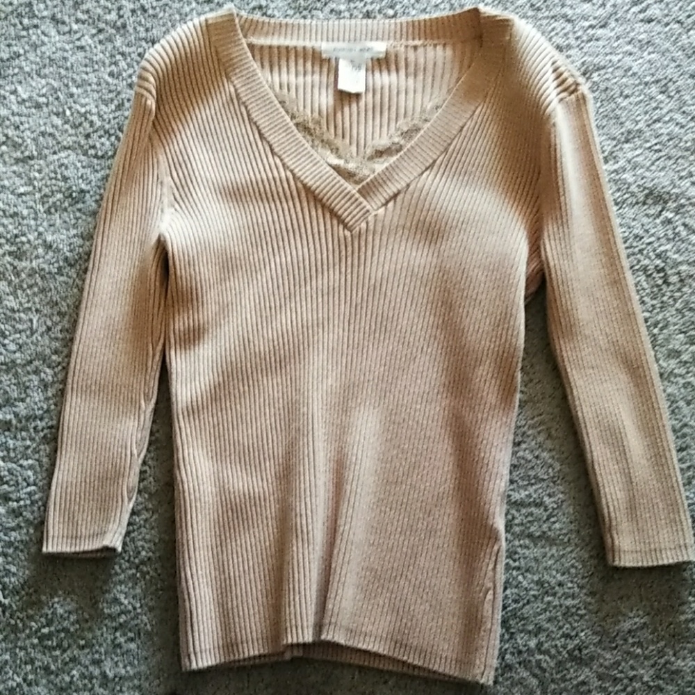 August silk brown long sleeve